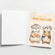 Otter Holy Aperoli Card, Aperol Spritz Card, Funny Card For Girlfriends And Friends With Cute Otter Motif, Best Friend Gift
