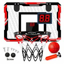 Indoor Basketball Hoop for Kids Ages 3-12, Over The Door Mini Hoop with Electronic Scoreboard, Countdown and Music Accompaniment Functions, Basketball Toys & Birthday Gifts for Boys & Girls, Sports Fun for Ages 3 4 5 6 7 8 9 10 11 12+ Year - Schwarz - Übersicht 1
