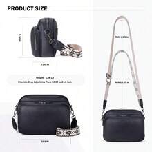 Crossbody Purses For Women ,Vegan Leather Medium Crossbody Bag,Women's Crossbody Travel Purse Built In Wallet - Z01-black - View 6
