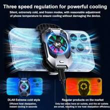 TFFFCell Phone Cooler For Gaming Live Streaming Phone Cooling Fan 25W Mobile Phone Cooling Fan With Fan Speed Settings For 2.363.4 Inches  Android Smartphone Cellphone Radiator Black