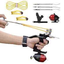 طقم مقلاع للرماية والصيد للاستخدام الخارجي، يشمل اكسسوارات الرماية وحزم مطاطية، مقلاع صيد وقنص للاستخدام الخارجي، مناسبة كهدية للرجال والنساء في المناسبات والأعياد