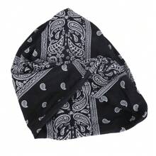 9pcs Polyester Printed Outdoor Sports Cycling Headwear Beanies, Reversible Korean Style Unisex Neck Warmer Gaiter