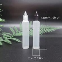 10pcs/Lot 30ml LDPE Plastic Injection Bottle Portable Pen Bottle Transparent Crystal Unicorn Cover Electronic Drop Oil Storage Bottle