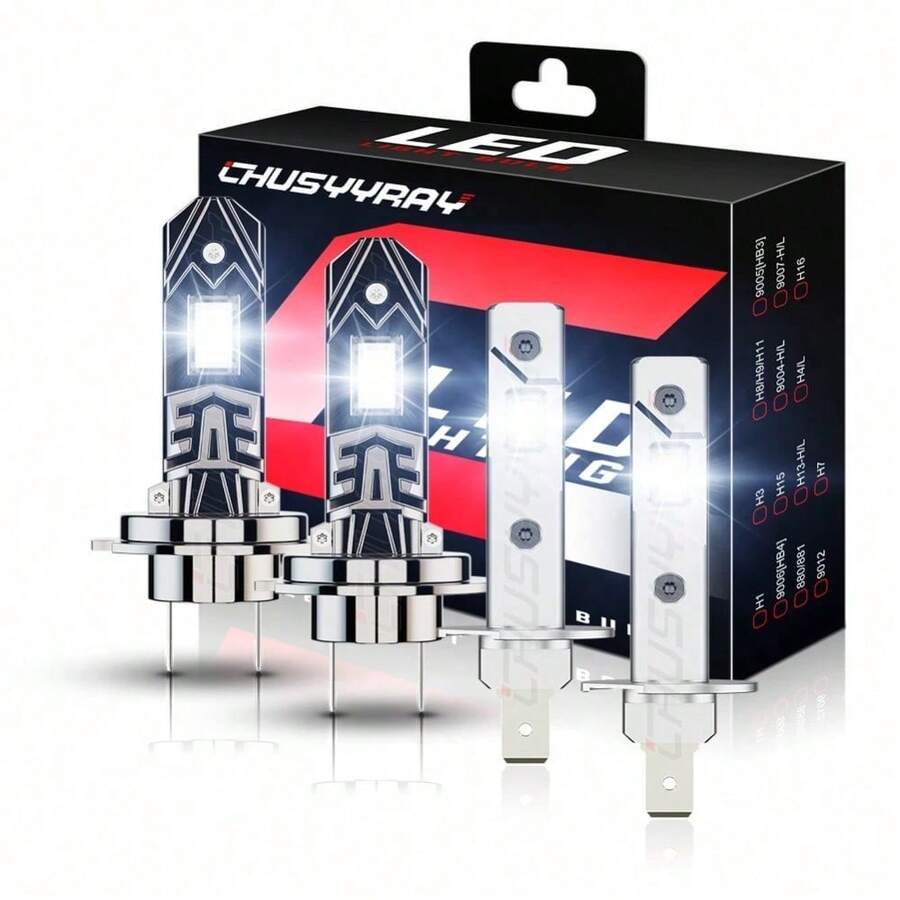 CHUSYYRAY 4x Bulbs LED Headlight High/Low Beam 12v 6000K White For Peugeot 207 2006-2013 - 1 - View 1