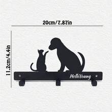 Hello Young 1个金属墙钩 - 猫爪造型，多功能悬挂式收纳架，可挂放外套、钥匙、腰带、毛巾、包包 - 宠物爱好者家居装饰点缀，适用于客厅、卧室、玄关、走廊和杂物间 - 光滑黑色饰面，提升现代室内空间的收纳度、质感和格调；非常适合小空间、宿舍、公寓和日常使用；是春季焕新和日常使用的理想礼物，也是宠物爱好者和家居改造项目的完美之选 - 黑色 - 查看 13