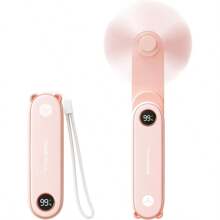TFFFPortable Handheld Mini Fan With LED Display 3in1 Personal Foldable USB Rechargeable Hand Held Fan And Flashlight For Travel Lash Eyelash Cute Small Pocket For Women Girls