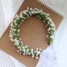 Set de 5 flores artificiales de Gypsophila blanca, ramos de Flor del Bebé falsa a granel con tallos de plástico, apropiados para decoración del hogar, decoración de mesa, arreglos florales DIY, decoraciones de boda y de fiesta, decoración de habitación