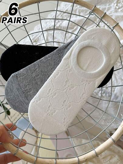 1/3/6 pares de calcetines tipo barco para mujer, calcetines invisibles delgados y antideslizantes para zapatos, transpirables y resistentes al olor, talla 35-43