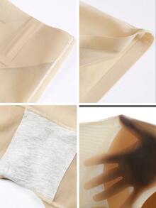 1件装女士塑身连体衣，收腹提臀，网眼短裤内裤 - 杏色 - 查看 8