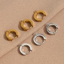 1/6 Pcs 304 Stainless Steel 18k Gold-Plated Ring Ear Hook DIY Material Polished Earring Base Accessory Simple And Practical