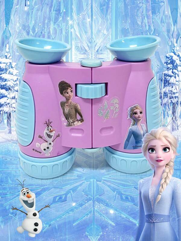 Disney Disney Frozen Telescope Toys With DIY Stickers,4 X Focal Length Delivers Sharp Images,Silicone Eye Cushion Protection.Comfortably Fits The Eyes.HD Portable Binoculars For Kids Toys.