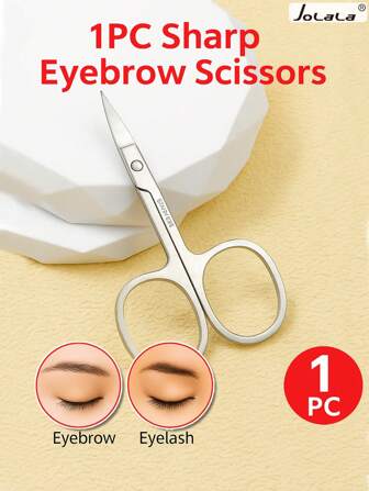 弧形不锈钢眉剪 – 锋利修眉工具，适用于眉形修饰、化妆、价格实惠、房间装饰、梳妆台、旅行、卧室、化妆配件、价格实惠、圣诞礼物、化妆品、化妆工具、廉价商品、礼物、女士礼物、圣诞礼物