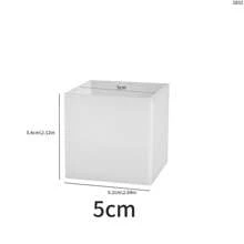 Pacote com 4 moldes de resina em cubo, 4 tamanhos, moldes quadrados de silicone transparente, 5/4/3/2 cm de profundidade, molde quadrado de silicone transparente para fundição de resina epóxi, moldes para preservação de flores