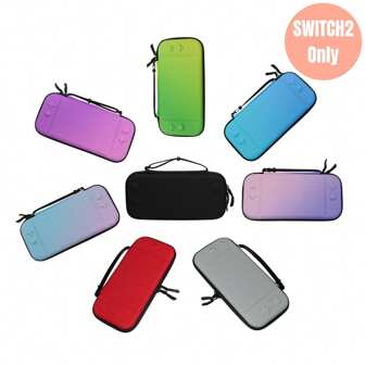 Switch 2 防水 EVA 硬壳，适用于 Switch2 游戏机 - 防震旅行便携包，带 10 个游戏卡槽和网状口袋/8 种颜色