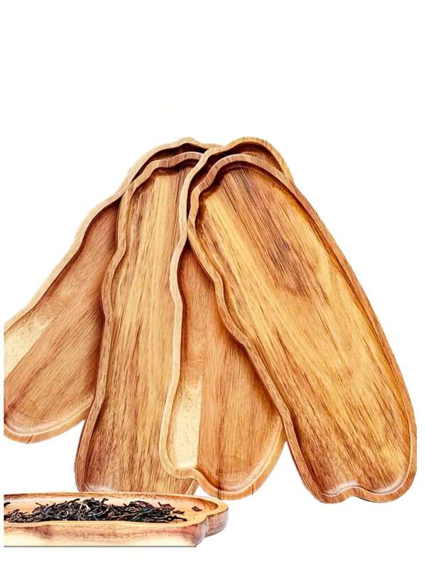 3-teiliges Holztablett-Set, multifunktionale Holzplatten, Serviettenträger für Restaurants, geeignet für Zuhause, Restaurants, Frühstückstabletts für Partys, Mehrzwecktabletts, Kuchentabletts, Brottabletts, Küchentabletts, Teeset-Tabletts, Palisanderholztablett