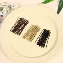 100 Stücke/50 Stücke/30 Stücke/20 Stücke Damen einfache Mode Straßenmode niedlich elegant praktisch Legierung 6cm/2,36 Zoll schwarz/braun/gold Metall U-förmige Haarklammern geeignet für Damen Alltagsfrisur Dekoration Bad Sport Haarklammern, Haarspangen, Haarclips, Haarzubehör - Verschiedenfarbig - Übersicht 8