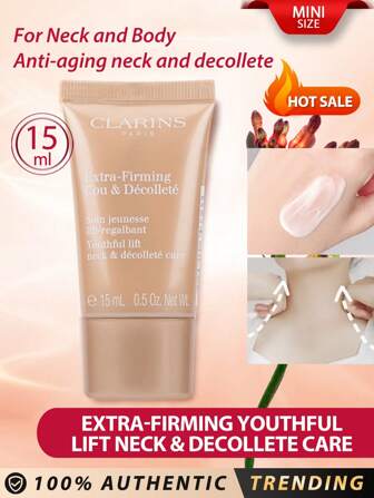 Clarins CLARINS[Mini]Extra-Firming Youthful Lift Neck & Decollete Care 15ml / For Neck And Body / Anti-Aging Neck And Decollete Cream That Visibly Minimizes Wrinkles, Skin Slackening, And Age-Related Dark Spots