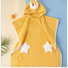 [ 2025 New Style ] Baby Robe Bath Towel Dual Purpose Detachable Crown Hooded Newborn Windproof Soft Bathrobe