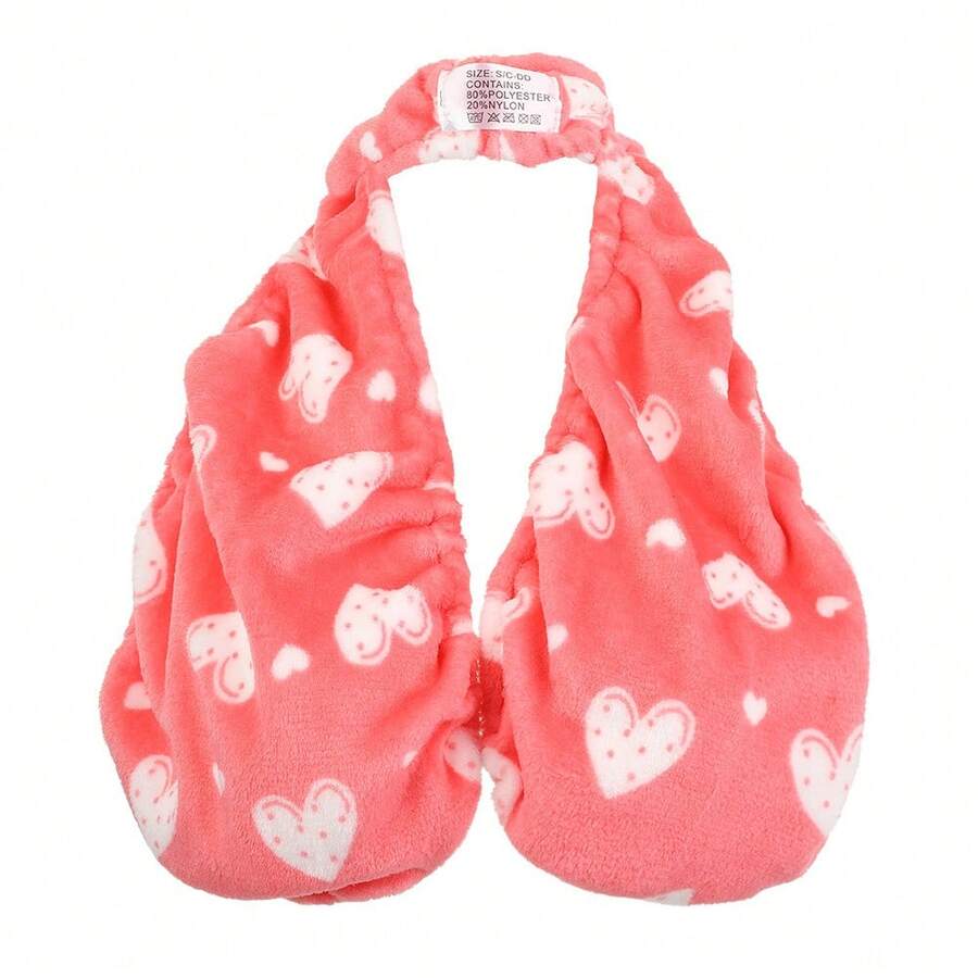 Women's Multi-Purpose Absorbent Towel Bra - Dual-Sided Plush Coral Fleece,Convenient And Absorbent Breathable Towel Bra,Suitable For Beach, Sports, Indoor Daily Wear And Feeding - 粉色 - 查看 1