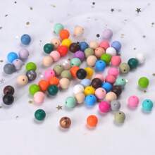 100 Stücke Großpack gemischte Silikonperlen Set (12 mm Standard) - professionelle DIY-Schmuckherstellung Zubehör für Armbänder/Anhänger/Schlüsselanhänger/Ausweisbänder | Riesiges Bastelset mit Perlenhalter & Modeschmuckperlen (Klassenraum Set/Stressabbau Geschenk)