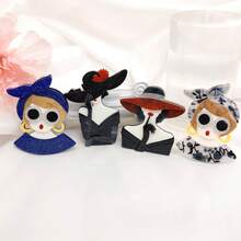 1pc Luxury Personalized Elegant Vintage Acrylic Brooch, Fashion Decorative Accessory Backpack For School Office Accessories Shirts Jacket Jewelry Halloween Clothes Pin Funny Cute Teacher Gifts Costume Accessories Bag Charms Christmas