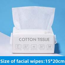 100Pcs Disposable Facial Tissue, Thick Soft Wet And Dry Facial Towel, For Washing And Drying Face, For Cleaning, Skin Care And Makeup Removal, Travel, Office, Back To School Supplies.New Packaging And Old Packaging Will Be Dispatched Randomly