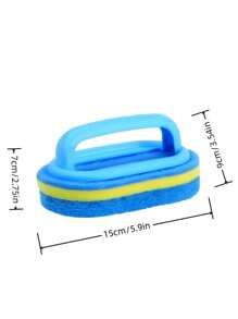 1 pièce Nettoyant pour douche | Éponge à main ergonomique, design bicolore - Brosse de nettoyage manuelle multifonctionnelle, convient pour baignoire, cuisine, salle de bain et plus - Idéal pour nettoyer les carrelages, les marmites, les taches, les accessoires de salle de bain