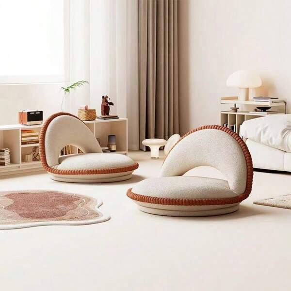 1 Stück faltbarer und drehbarer Sofa Stuhl Tatami Sitzkissen, Schlafzimmer Rückenlehne Fenster Stuhl Einzelperson Creme Stil kleines Sofa, Schlafzimmer Tatami, Internet-Star einfacher Lässig Hocker platzsparend, Wohnzimmer Schlafzimmer Balkon Hof Fenster Mehrzweck Anwendung