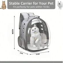 1 Stück transparente Raumkapsel Haustier Rucksack, tragbarer Katzenträger, geeignet für kleine/mittlere Katzen & Welpen, großes Fassungsvermögen, atmungsaktiv & hitzebeständig für den Sommer, Haustier Rucksack, Katzen Reisetasche, Mehrfarbige Optionen - atmungsaktives Nylon, Reißverschluss Kapsel Design, geeignet für kleine Haustiere, ideal für Reisen und Outdoor-Nutzung, Haustier Reise Rucksack, tragbarer Haustier Halter, Urlaub, Hundeausführen, Größe 31*42*28CM