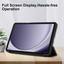 Rugged TPU Tri-Fold Tablet Protective Case For Samsung Galaxy A9, A9+, A8, S6, S7, S8, S9, S9FE, S10 Plus And IPad 10.2/10/11 (A16/Air11(M2)/Pro11(M4) 2024/IPad Air 11" (M3) 2025/IPad (A16) 11" 11th Gen 2025 - Black - View 6