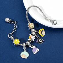 bandai One Piece Bracelets Anime Figure Monkey D. Luffy Pirate Beads Chains DIY Charms Bracelet For Women Jewelry Party Gifts