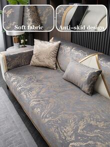 1 tấm bọc ghế sofa bằng vải chenille, dùng được cả bốn mùa, có tựa lưng gối, bảo vệ ghế sofa, phù hợp cho phòng ngủ, văn phòng, phòng khách, trang trí nhà cửa. - Xám - Xem 8
