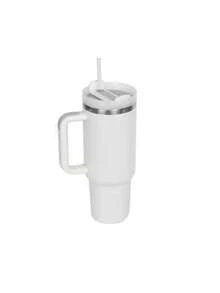 1pc, 40oz Tumbler With Lid, Straw And Handle, Stainless Steel Vacuum Insulated Water Bottle Travel Mug For Iced Coffee, Hot And Cold Tea | 0oz Large Capacity Ice Master Cup Stainless Steel Water Cup Car Cup Straw Mug - Shape - View 16