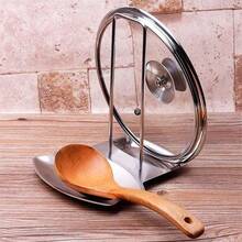 Cutlery Holder And Pot Lid Stainless Steel Kitchen Stand - 銀色 - 查看 1