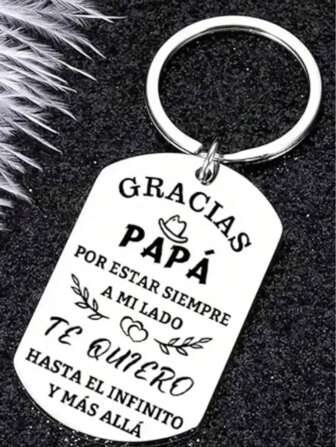 1pc Stainless Steel Engraved Keychain, Heartfelt For Dad From Daughter Or Son, Fashionable Design, Perfect For Father's Day Car Accessories Bag Charm School Cute Goth Y2k Halloween Accessories Teachers Day Christmas Gift Ideas Bag Lanyards With Id Holder Car Accessories Bag Charms Car Accessories Friend Sister