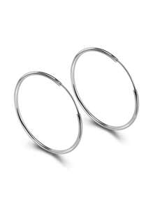 1 par de brincos de argola grandes minimalistas e elegantes, brincos de mola para mulheres, adequados para festas, feriados e uso diário