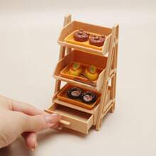 Mini Estante de Pan, Miniatura de Pan Simulado, Comida Falsa, Juego de Juguete de Resina Decoración Dulce, Adecuado para Decoración de Fiestas, Pequeños Juguetes de Regalo
