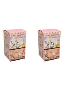 Sanrio 1pc Sanrio Sweets Series Blind Box Memo Pad Stand Desk Figurine, Kuromi And My Melody, Ideal Gift For Girls,For School Supplies,Back To School