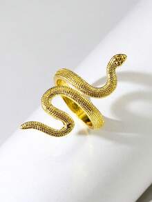 1枚时尚独特盘绕蛇形金属戒指