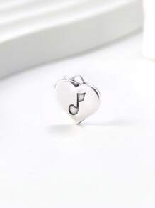 1pc Simple And Unique 925 Sterling Silver Joyful Melody Charm DIY Pendant Delicate Jewelry Gift For Women Or Men