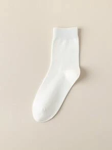 9 Pairs Men Solid Color Mid-Calf Socks, Soft & Comfortable, Versatile Long Socks Suitable For Daily Wear, Casual, Sports, Business, Autumn/Winter