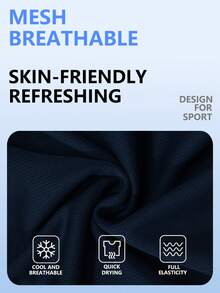 A Pair Of Men's Mesh Breathable And Comfortable Sports Shorts, Suitable For Basketball, Casual Wear, Football, Tennis, And Various Sports - Màu xanh hải quân - Xem 7