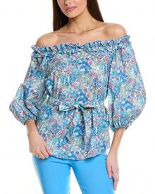 Sara Campbell Charleston Blouse - Blue - View 2