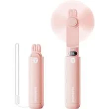 TFFFPortable Handheld Mini Fan: 2 In 1 Rechargeable Hand Held Fan With Backup Power And Digital Display Summer Essentials For Travel Concerts Makeup Lash Gifts For Women Girls Pink