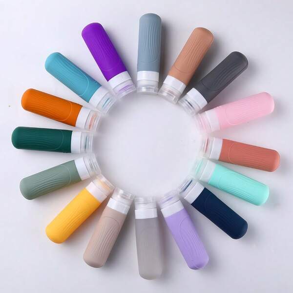 1pc Silicone Travel Refillable Bottle, Portable 90ml Containers For Shampoo, Body Wash, Lotion