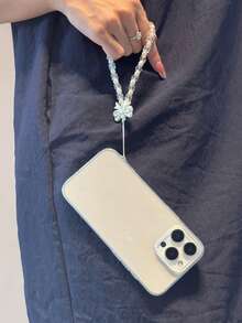 Keychain,Lanyard 1pc Transparent Shiny Glitter Phone Case + Crystal Bracelet Set, Compatible With IPhone 16 ProMax/16/16 Pro/16 Plus/15/15 ProMax/15 Pro/11/12/13/14 ProMax/11 Pro/11 ProMax/12 Pro/12 ProMax/13 Pro/13 ProMax/14 Pro/14 ProMax, Elegant & Creative Waterproof Shockproof Anti-Fall Scratch Resistant - Clear - View 3