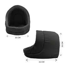 Pet Bed Medium For Dogs And Cats With Cushion - 黑色 - 查看 3