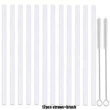Replacement Straws Compatible With Stanley 14-40 Oz Tumblers, Reusable Long Straws With Straw Cleaning Covers, 12.2 "Plastic Straws For Cup And Bottle Accessories,School Supplies