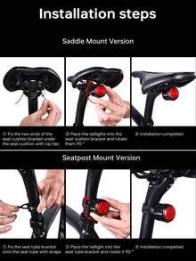 X-TIGER Smart Bicycle Taillight, Brake Sensing Night Cycling Tail Light, Super Bright LED Backlight, USB Type-C Rechargeable, IPX6 Waterproof, Bicycle Taillight Accessory