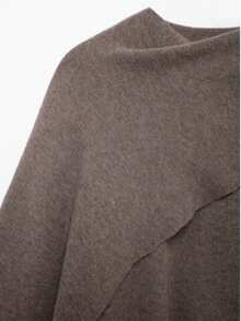 DEEKA Autumn/Winter New Arrival Oversized Shawl Collar Long Sleeve Short Knit Cardigan Spring - Brown - View 9